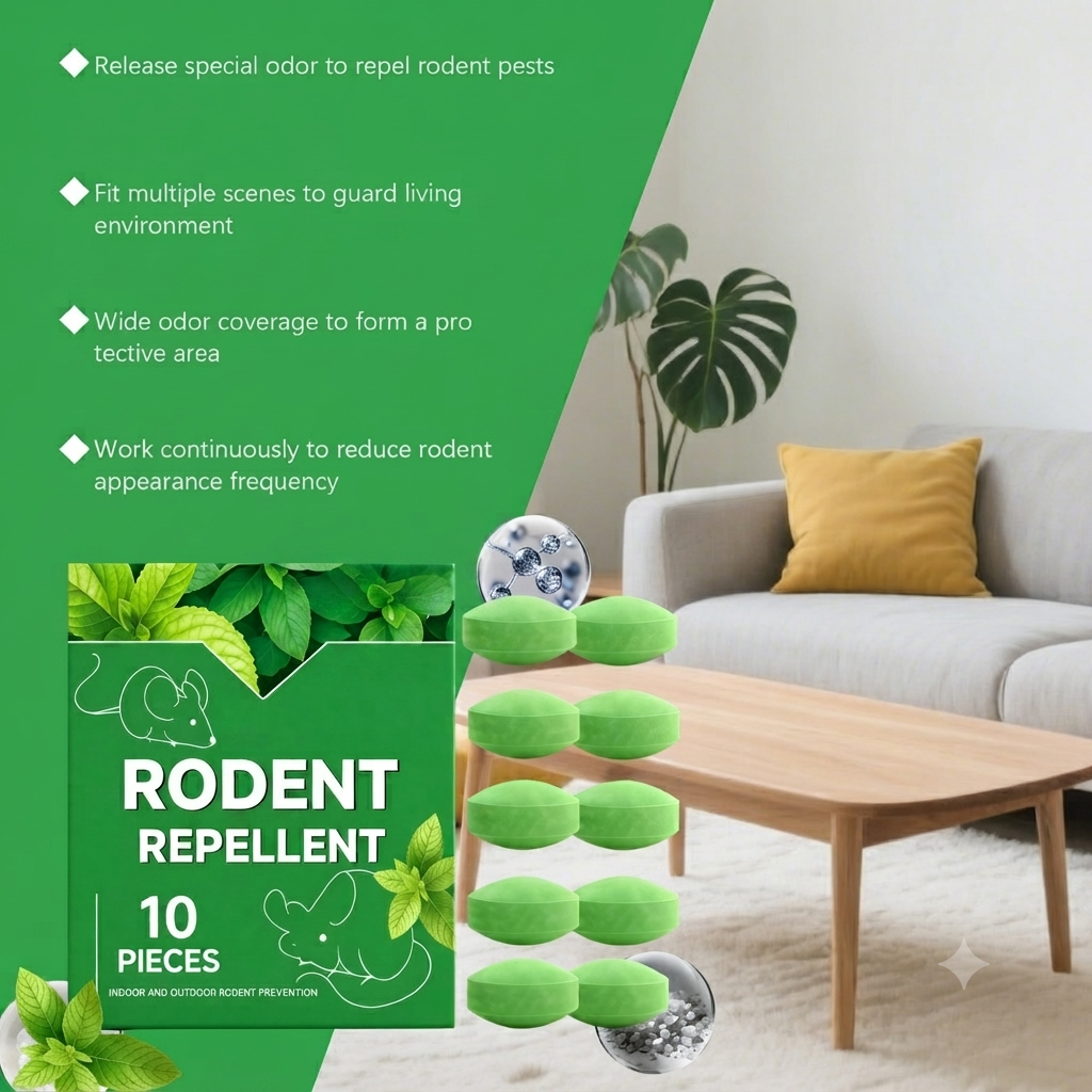 ✨Mice chew your wooden furniture & electric wires? These mild fresh-scent repellent balls drive rodents away safely without toxic poison!