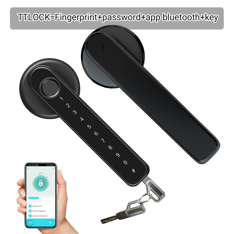 🔥Sale 50% Off🔥 Fingerprint Smart Door Lock Handle with Bluetooth APP control📱🔒