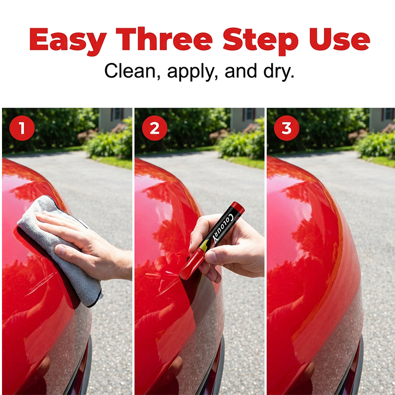 ๐4 Colors Car Touch Up Paint Pen Kit | Waterproof Anti-Aging Scratch Repair