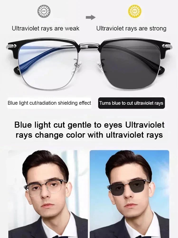🎁70% Off🔥Ultra Light Anti Blue Presbyopic Glasses-👓Intelligent Zoom 100°-500° (Auto Recognition)