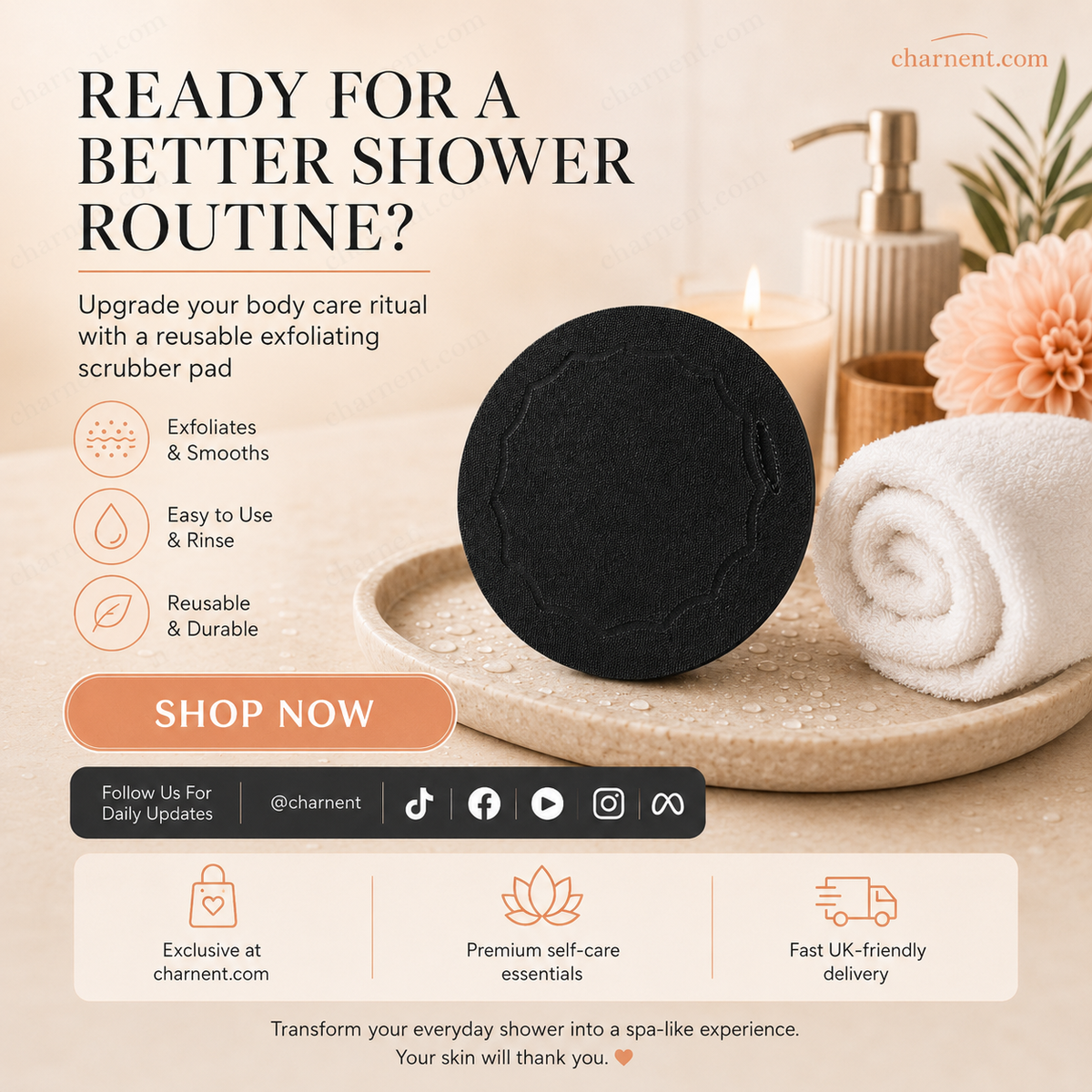 ⏰Limited-time 50% off ✨Exfoliating Scrub Bath Pads