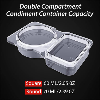 💥BUY 5 GET 5 FREE💥🥐Double Compartment Snack Containers With Lids