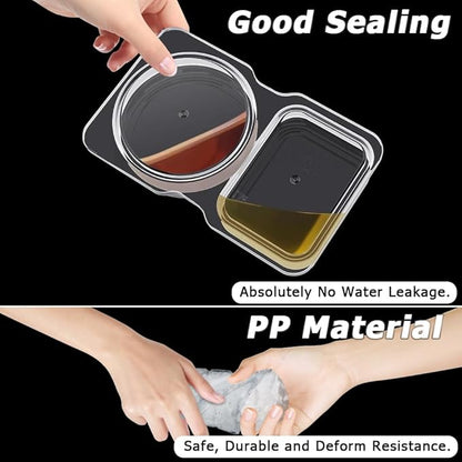 💥BUY 5 GET 5 FREE💥🥐Double Compartment Snack Containers With Lids