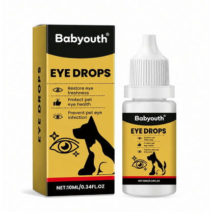 Babyouth Eye Care Solution for Cats and Dogs—for daily tear stain cleaning; supports eye comfort for cataract concerns, gentle care, mild formula, and easy to use.