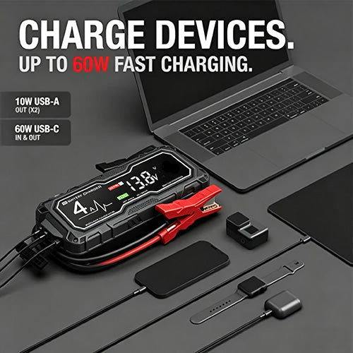 🔥 Sale: 50% Off💥  4250A Car Jump Starter — Suitable for 10.0L Gasoline & 8.0L Diesel Engines