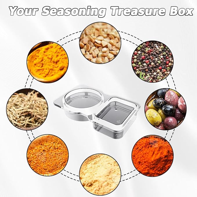 💥BUY 5 GET 5 FREE💥🥐Double Compartment Snack Containers With Lids