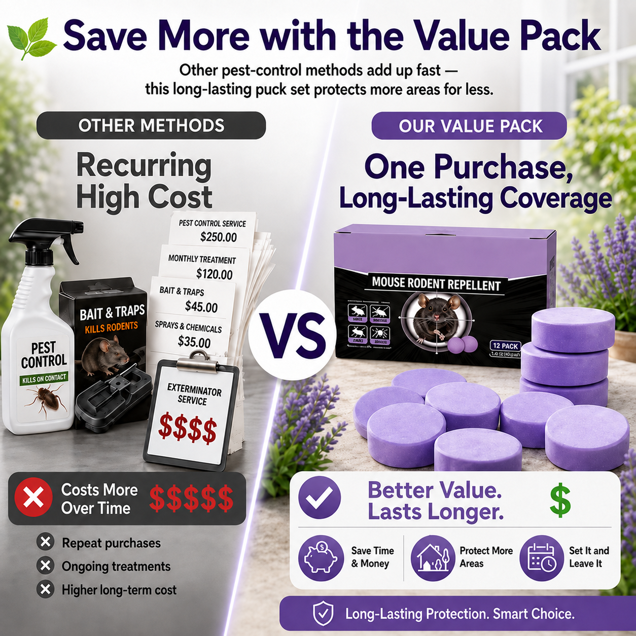 ✅ 10,000+ Happy Customers 🐭 All-Natural Peppermint & Cinnamon Pest & Rodent Repellent Pucks 🕷️🐍