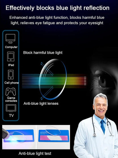 🎁70% Off🔥Ultra Light Anti Blue Presbyopic Glasses-👓Intelligent Zoom 100°-500° (Auto Recognition)