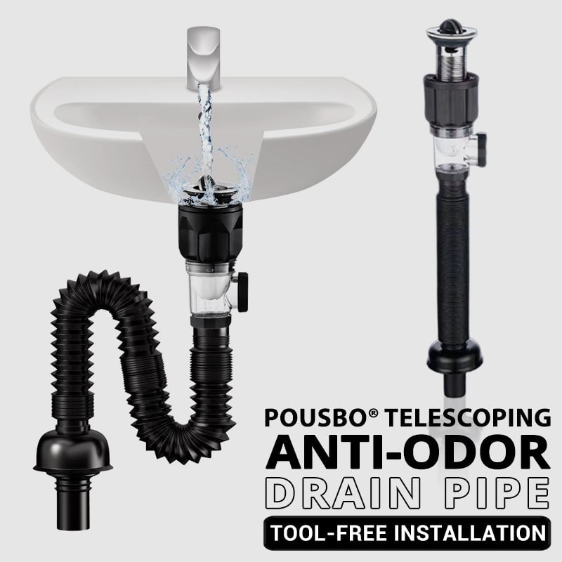 Telescopic drain pipe against odor