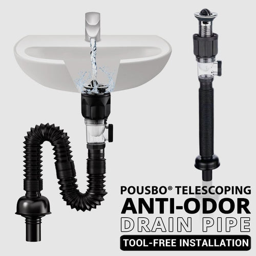 Telescopic drain pipe against odor