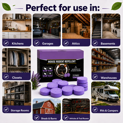 ✅ 10,000+ Happy Customers 🐭 All-Natural Peppermint & Cinnamon Pest & Rodent Repellent Pucks 🕷️🐍