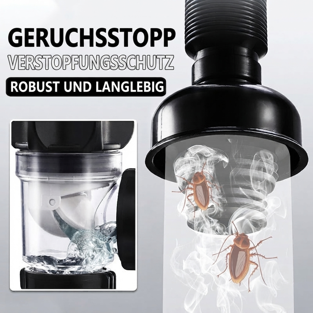 ✅Teleskopischer Geruchsschutz-Abflussschlauch | Schlechte Kanalgeruche stoppen!