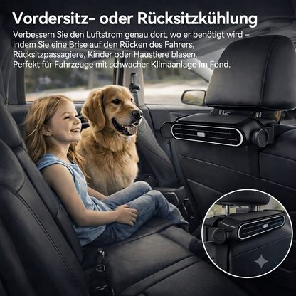 🔥 Kabelloser Universal-Autositzlüfter für Vorder- und Rücksitze, Hitzeentlastendes Luftbelüftungskissen, verhindert verschwitzte, klebrige Rücken bei heißen Sommerfahrten