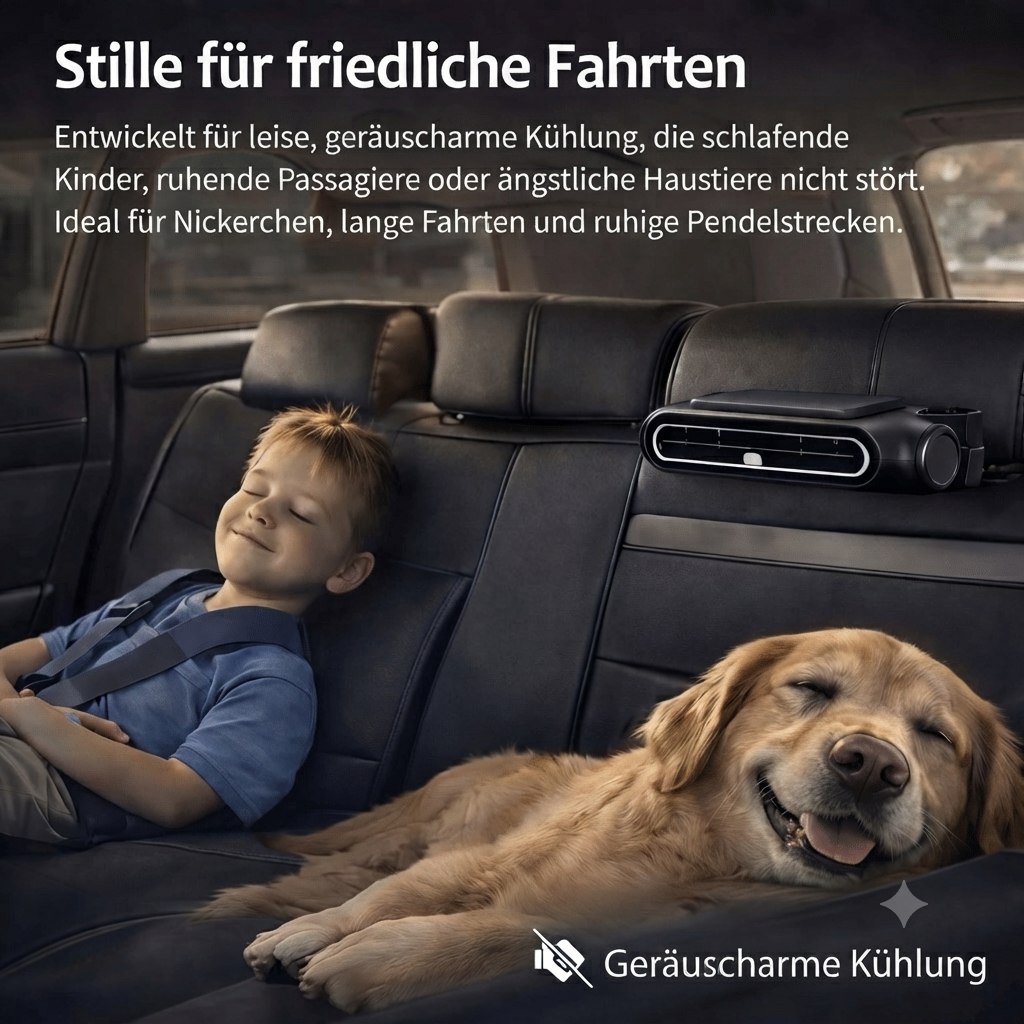 🔥 Kabelloser Universal-Autositzlüfter für Vorder- und Rücksitze, Hitzeentlastendes Luftbelüftungskissen, verhindert verschwitzte, klebrige Rücken bei heißen Sommerfahrten