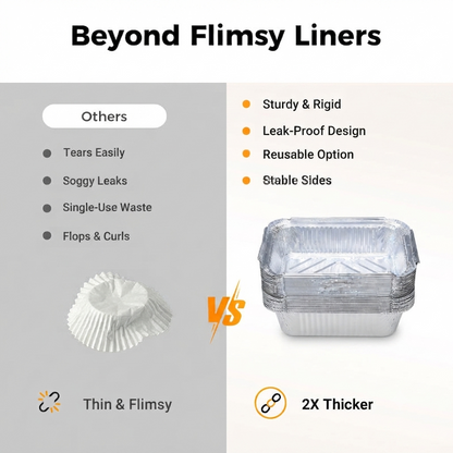 🔥50% OFF Oil-Proof Reusable Aluminum Foil Trays