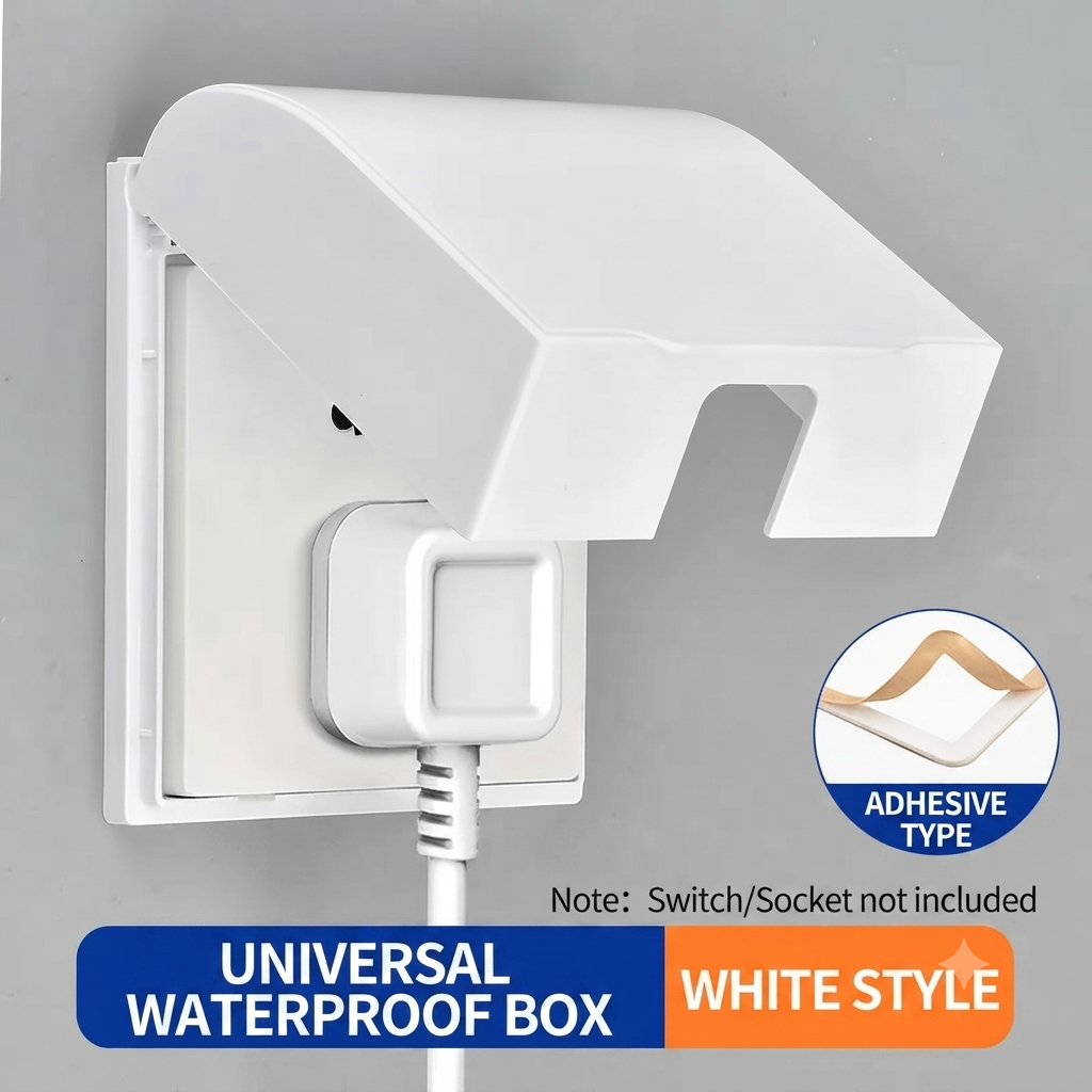 🚿Waterproof Socket Cover｜Protect Bathroom Outlets From Splashes & Steam