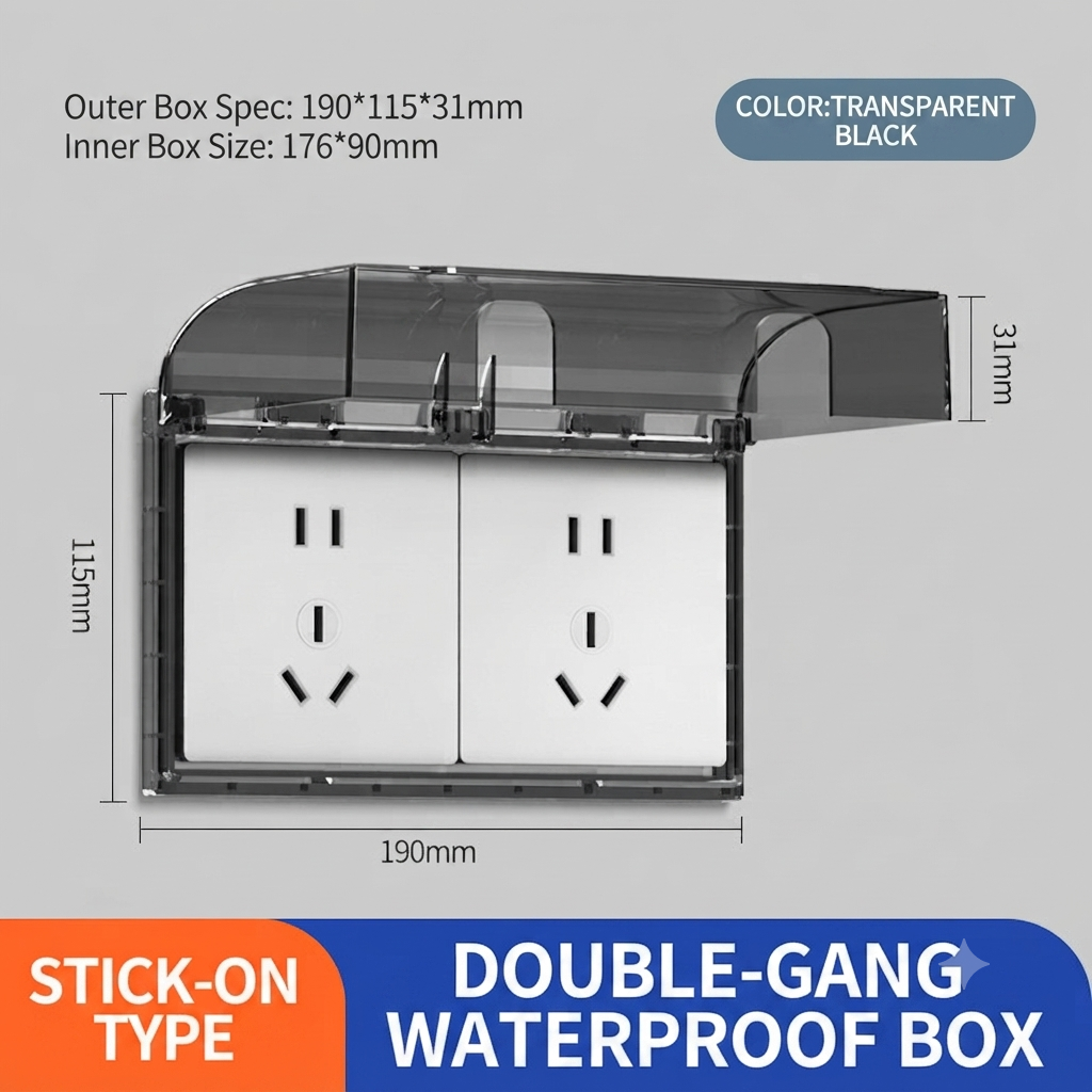 🚿Waterproof Socket Cover｜Protect Bathroom Outlets From Splashes & Steam