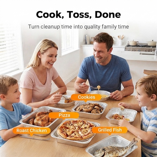🔥50% OFF Oil-Proof Reusable Aluminum Foil Trays