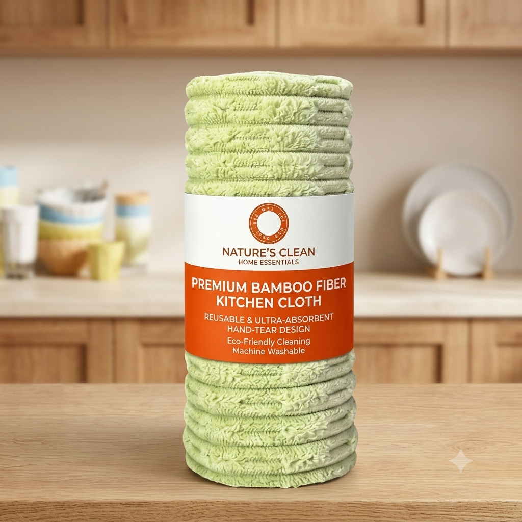 ✨Bamboo Fiber Microfiber Tear-Off Antibacterial Cleaning Cloth