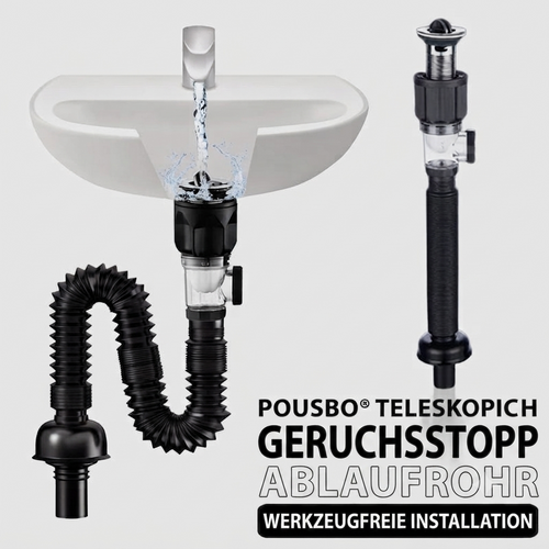 ✅Teleskopischer Geruchsschutz-Abflussschlauch | Schlechte Kanalgeruche stoppen!