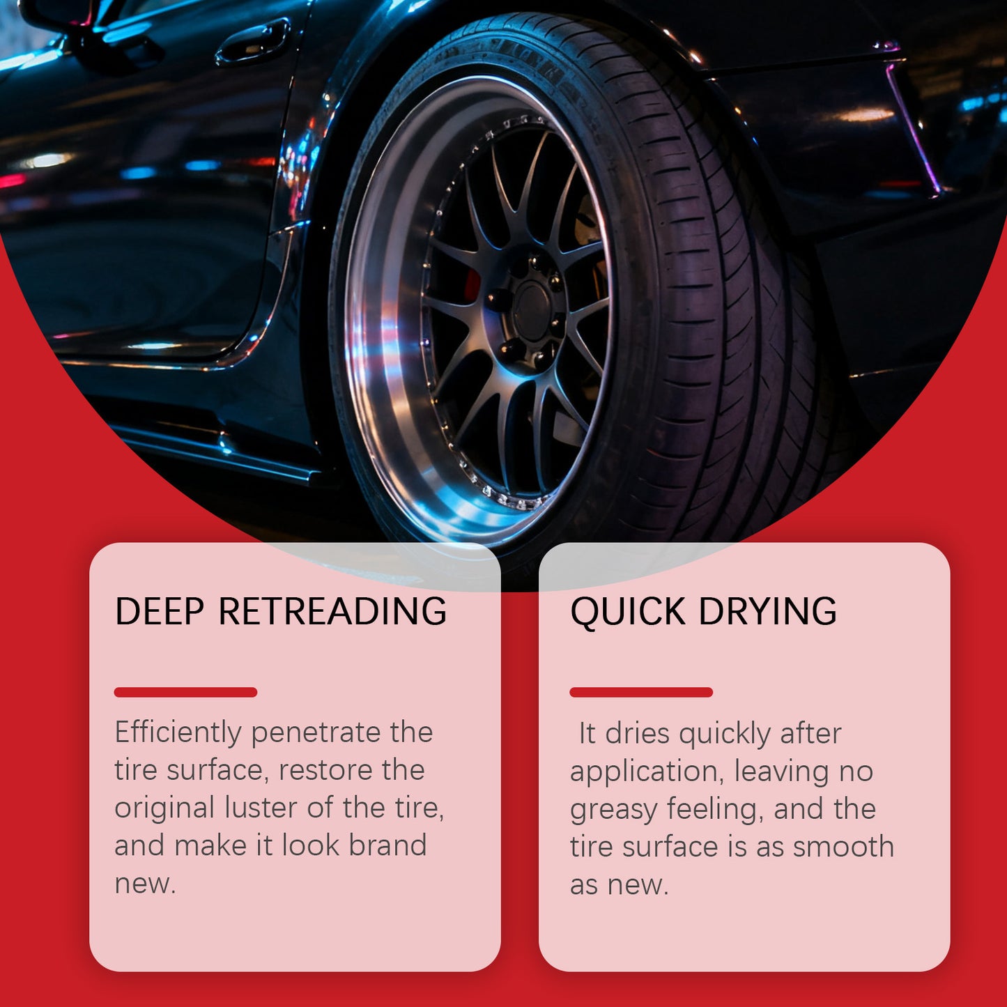 ✅ All Vehicle Tire Gloss Conditioner, Buy 1 Get 1 Free – Perfect for Daily Cars, Off-Road Trucks & Classic Car Tire Care