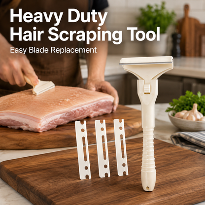🔪Stainless Steel Beef & Pork Skin Scraping Razor (With 10 Blades)