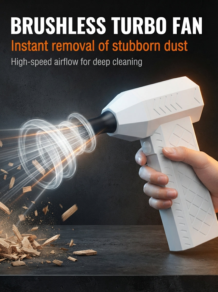 🔄2-in-1 High-Power Brushless Turbo Blower & Vacuum Fan