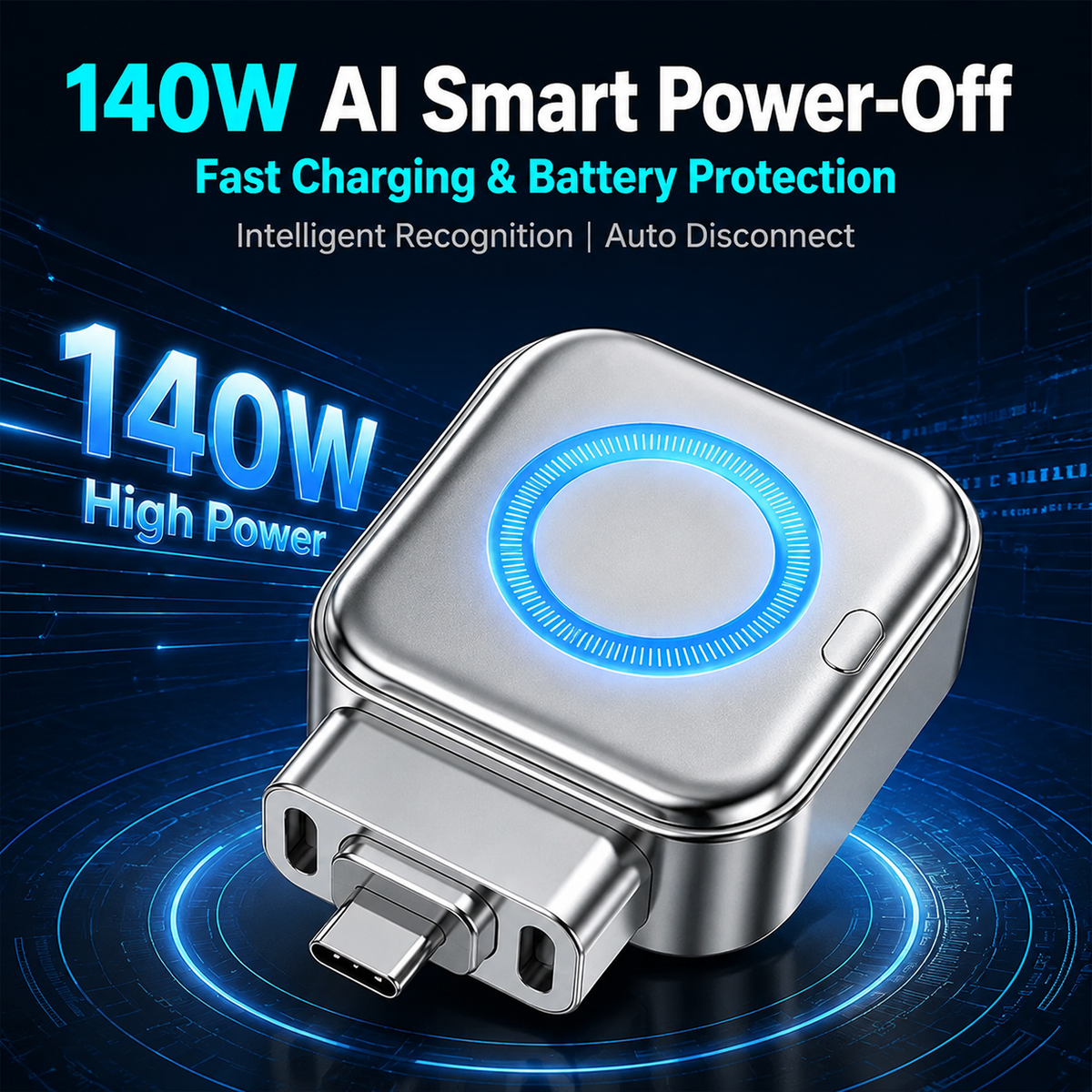 ⚡ Intelligent Auto Power-Off Charger for Safer Overnight Charging and Longer Battery Life
