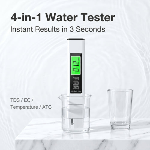 🔥50%off🔥4-in-1 Water Quality Tester Pen, Temp °C/°F & EC Meter