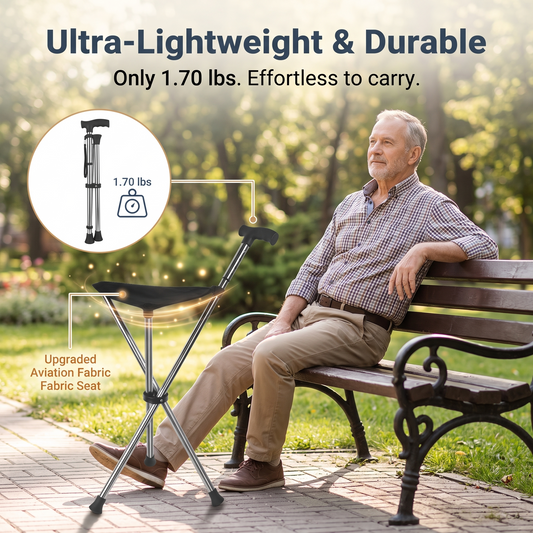Folding Portable Cane Chair: The Best Gift for Seniors
