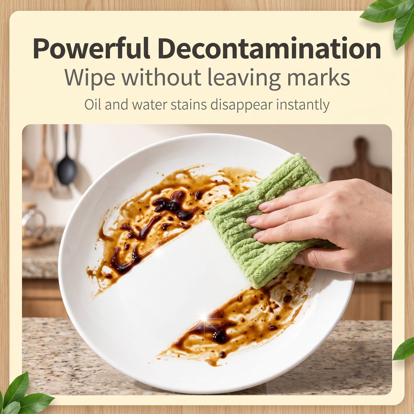 ✨Bamboo Fiber Microfiber Tear-Off Antibacterial Cleaning Cloth