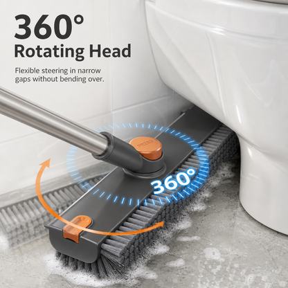⚡Hot Sale 360° Rotatable V Shape Hard Bristle Tile Grout Cleaning Brush