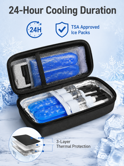 🔥🔥Insulin Cooler Travel Case with Temperature Display