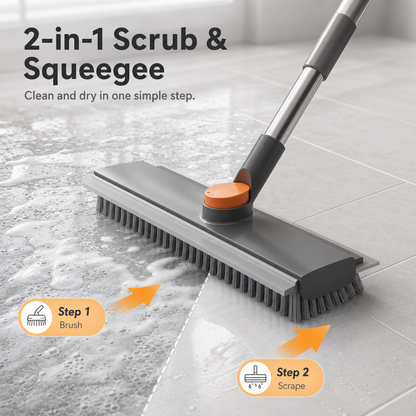 ⚡Hot Sale 360° Rotatable V Shape Hard Bristle Tile Grout Cleaning Brush