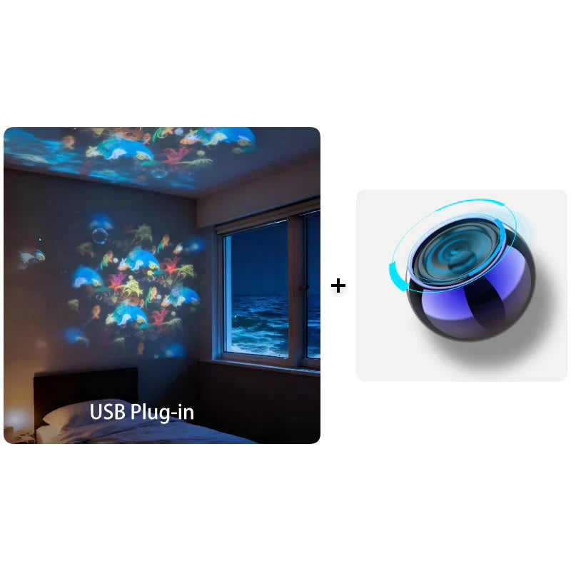 Dynamic Rotating LED Projector Light