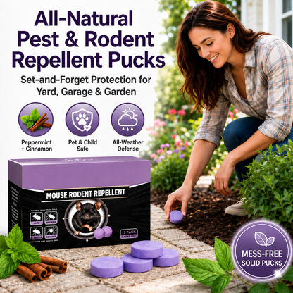 ✅ 10,000+ Happy Customers 🐭 All-Natural Peppermint & Cinnamon Pest & Rodent Repellent Pucks 🕷️🐍