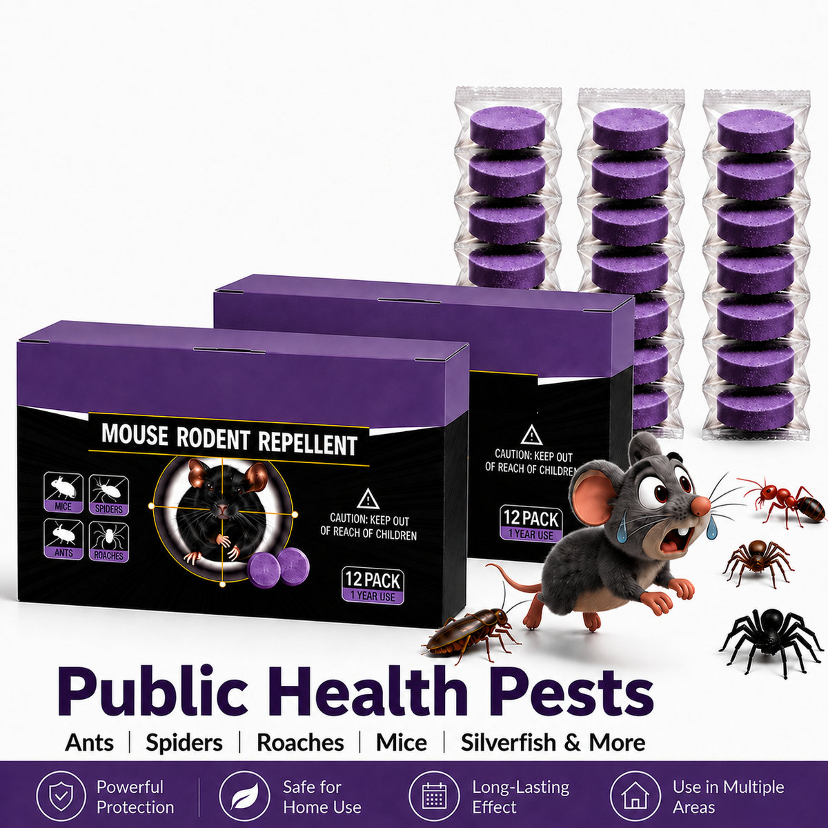 ✅ 10,000+ Happy Customers 🐭 All-Natural Peppermint & Cinnamon Pest & Rodent Repellent Pucks 🕷️🐍