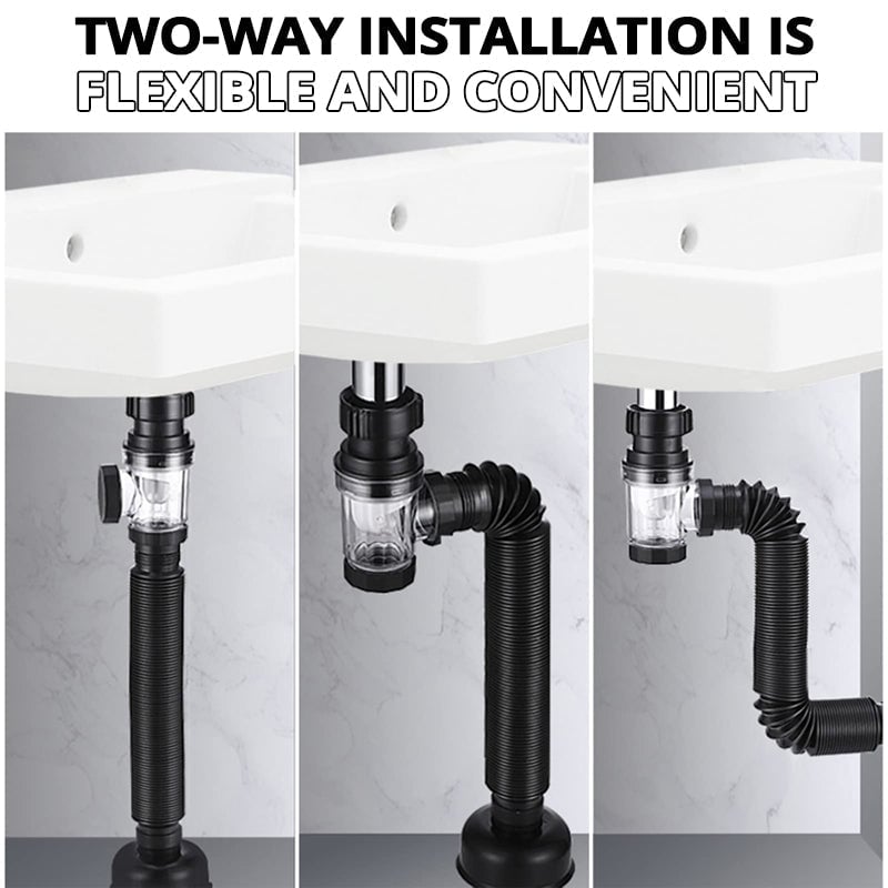 Telescopic drain pipe against odor