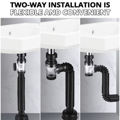 Telescopic drain pipe against odor
