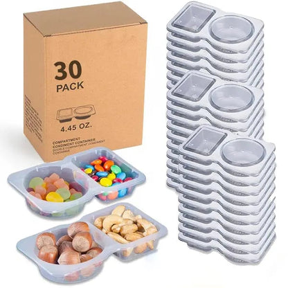 💥BUY 5 GET 5 FREE💥🥐Double Compartment Snack Containers With Lids