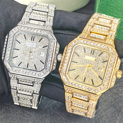 📢📢60% OFF! Luxury Square Rhinestone Watch – Dazzling Sparkle, Scratch-Resistant & Secure Clasp! ✨⌚