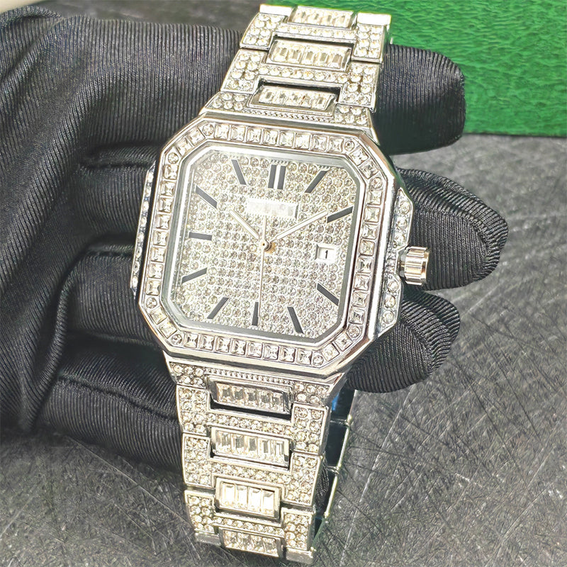 📢📢60% OFF! Luxury Square Rhinestone Watch – Dazzling Sparkle, Scratch-Resistant & Secure Clasp! ✨⌚