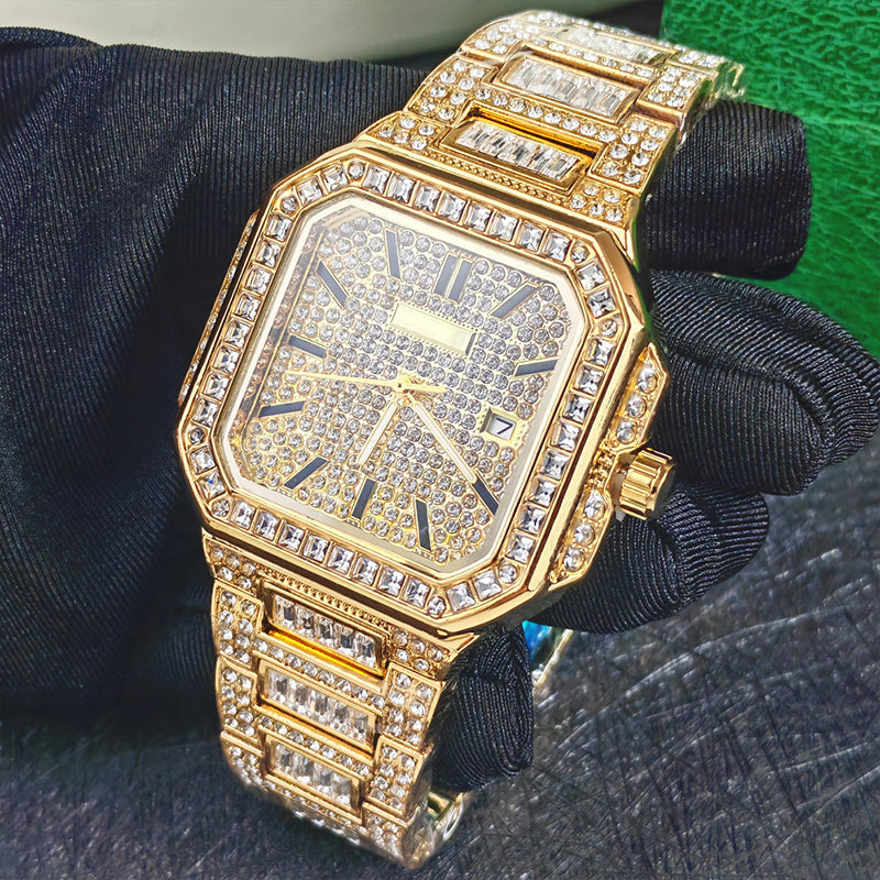 📢📢60% OFF! Luxury Square Rhinestone Watch – Dazzling Sparkle, Scratch-Resistant & Secure Clasp! ✨⌚