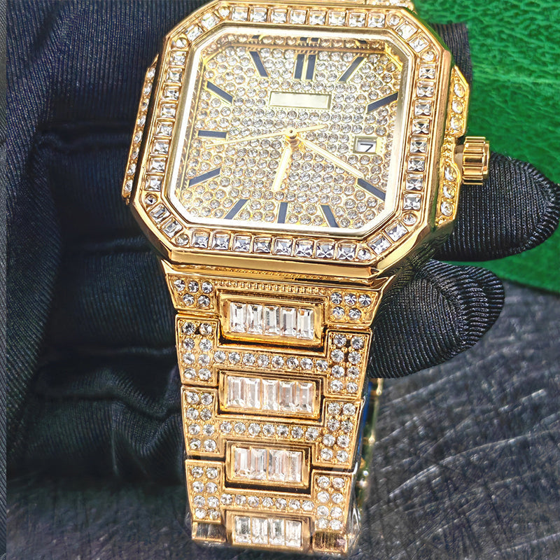 📢📢60% OFF! Luxury Square Rhinestone Watch – Dazzling Sparkle, Scratch-Resistant & Secure Clasp! ✨⌚