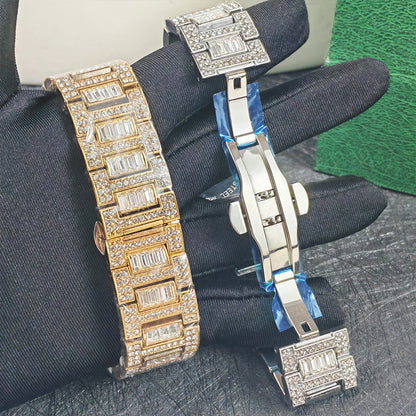 📢📢60% OFF! Luxury Square Rhinestone Watch – Dazzling Sparkle, Scratch-Resistant & Secure Clasp! ✨⌚