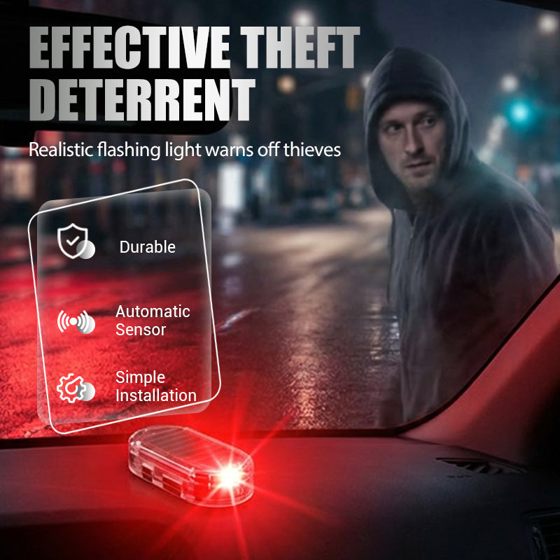 🥳2026 HOT SALE🚗🌞 Solar Car Anti-Theft Light – solar + USB charged, auto-flashes at night. Realistic LED mimics active alarm – deters thieves without wiring. Heat-resistant, stick & go! 🛡️💡