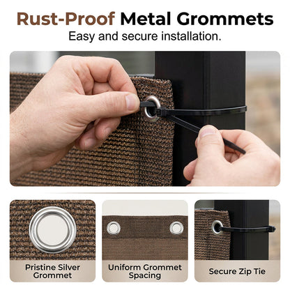 ☀UV rays burn plants & overheat parked cars? HDPE shade net with metal grommets blocks sun, repels bugs and resists light rain!