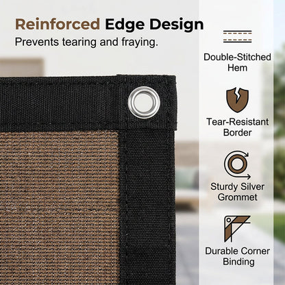 ☀UV rays burn plants & overheat parked cars? HDPE shade net with metal grommets blocks sun, repels bugs and resists light rain!