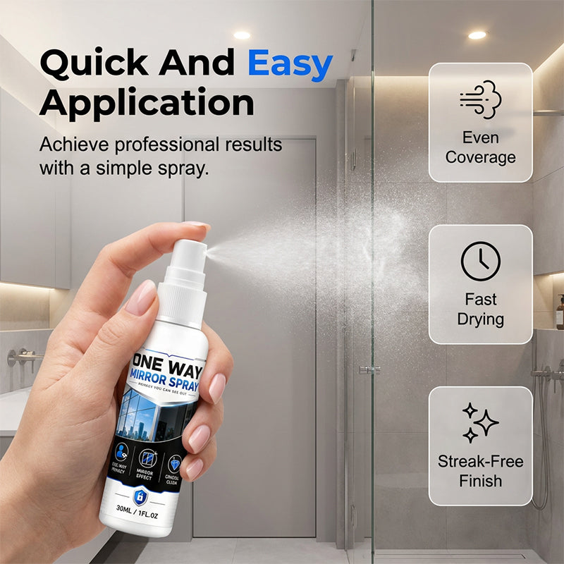 ⏰Limited-time 50% off ✨One-Way Mirror Effect Glass Coating Spray