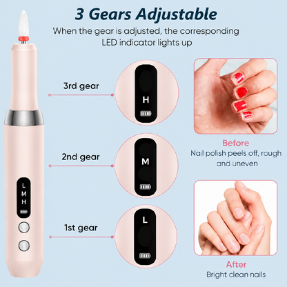 🔥Limit Time 50% OFF🔥Cordless Electric Nail Drill Machine with Charging Base
